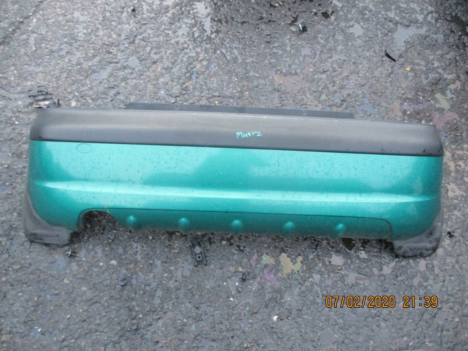 DAEWOO MATIZ 2004 COMPLETE REAR BUMPER GREEN