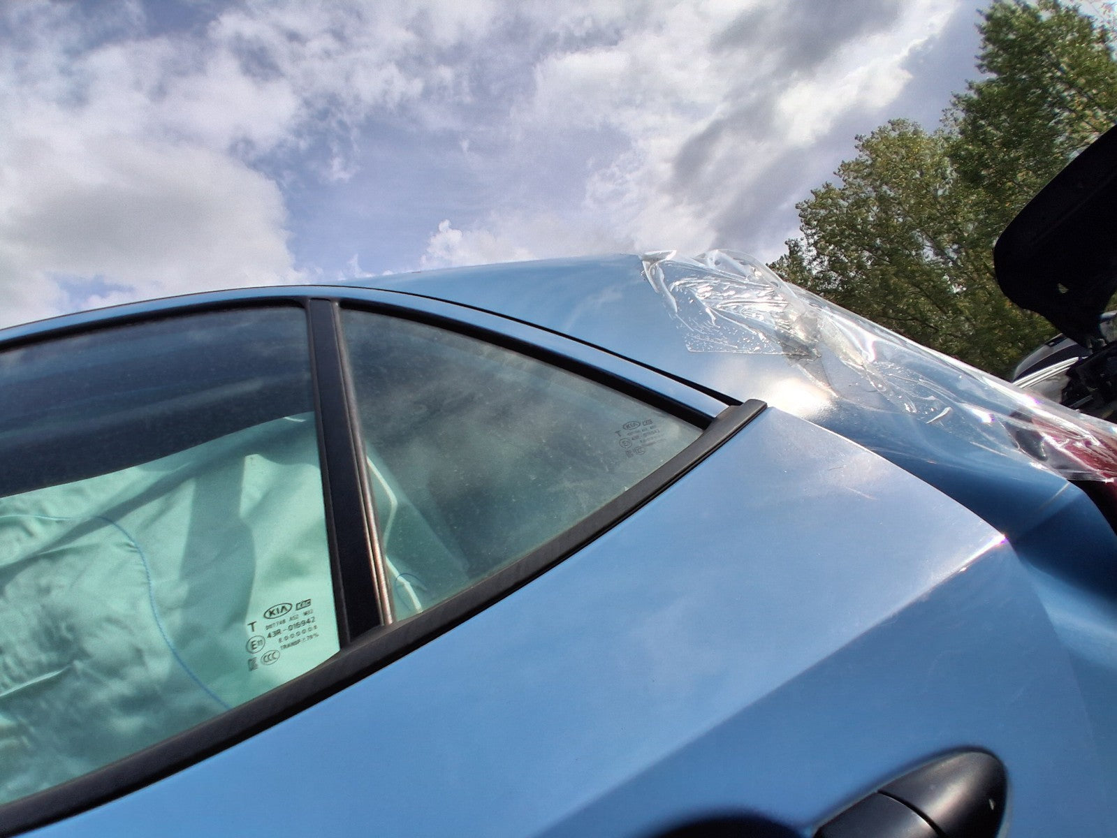 2019 KIA PICANTO MK3 NSR PASSENGER SIDE REAR QUARTER WINDOW GLASS