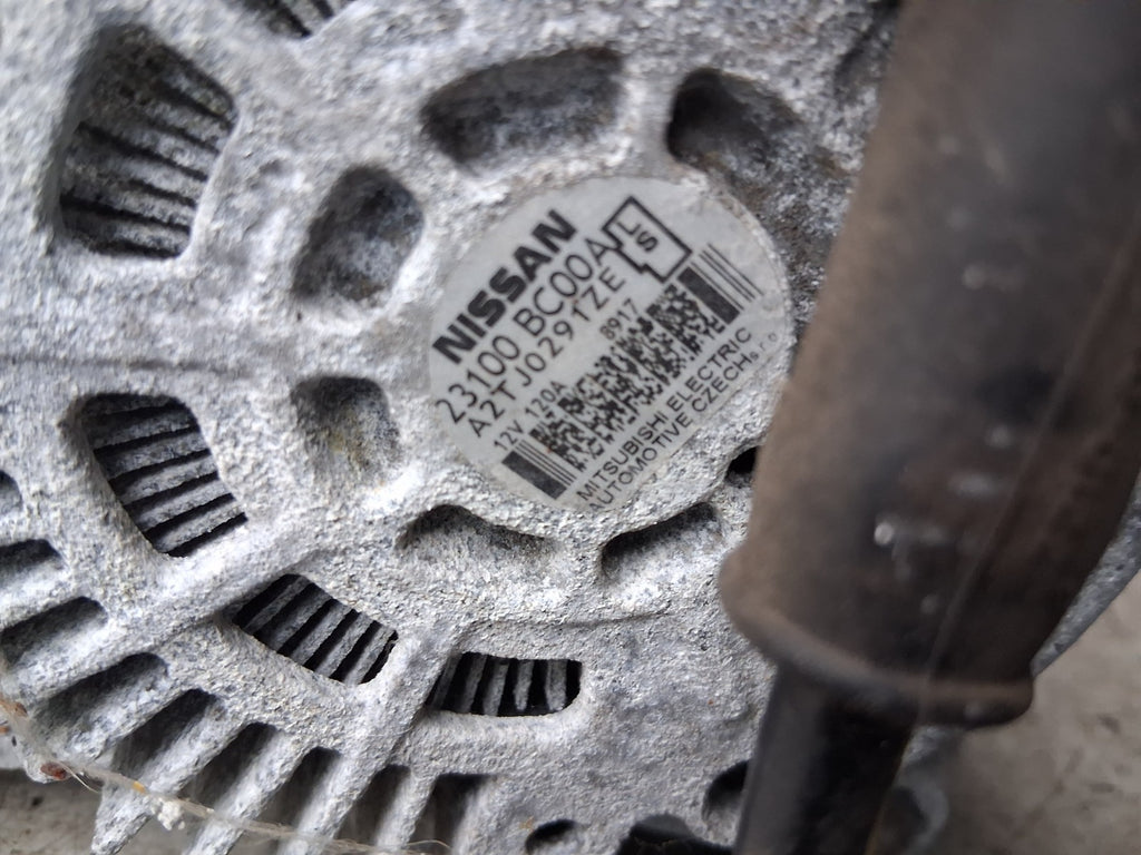 2012 NISSAN QASHQAI J10 ALTERNATOR A2TJ0291ZE