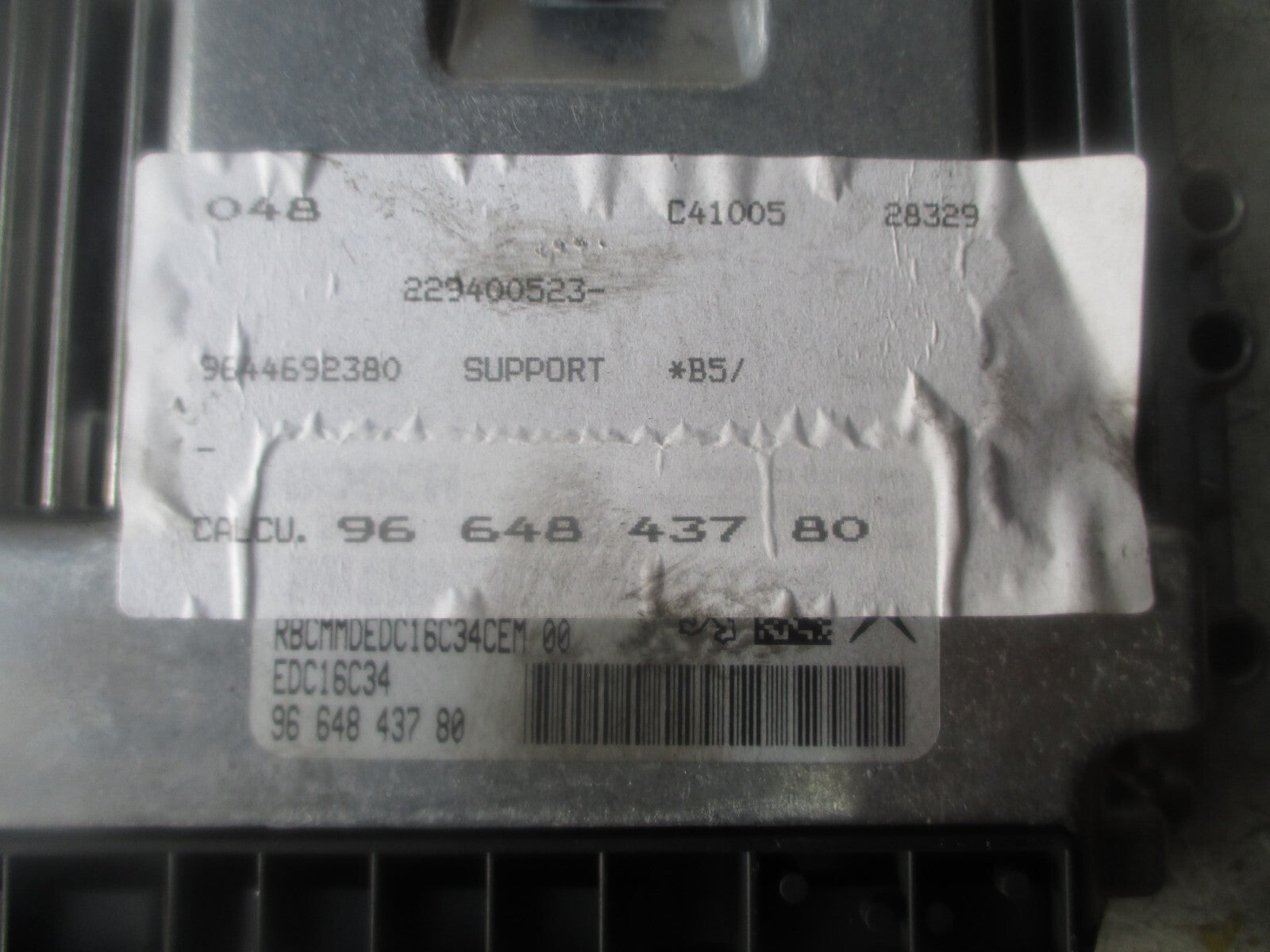 2009 CITROEN C4 HDI ENGINE CONTROL UNIT ECU 9664843780