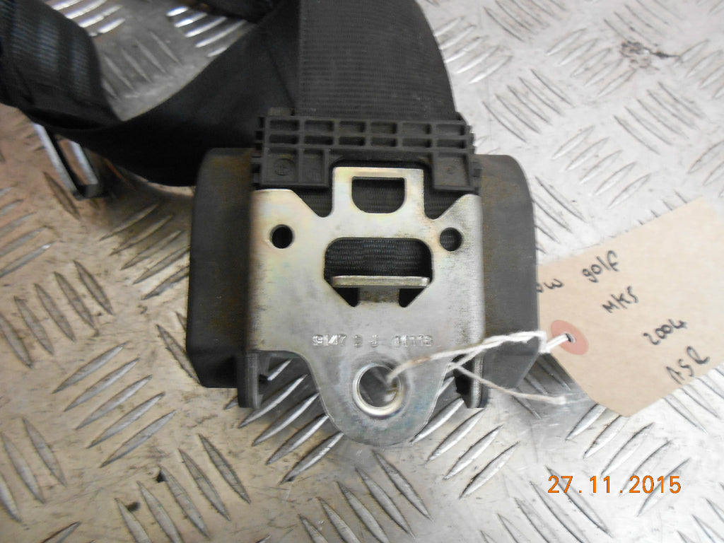 VOLKSWAGEN VW GOLF MK5 2004 3 DR NSR PASSENGER REAR SEAT BELT SEATBELT 603574600