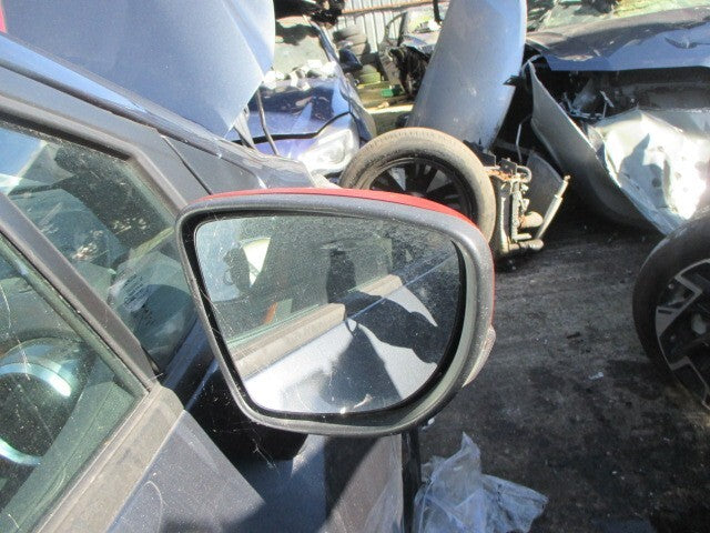 2018 NISSAN MICRA K14 OSF DRIVER SIDE MANUAL FOLD WING MIRROR ORANGE