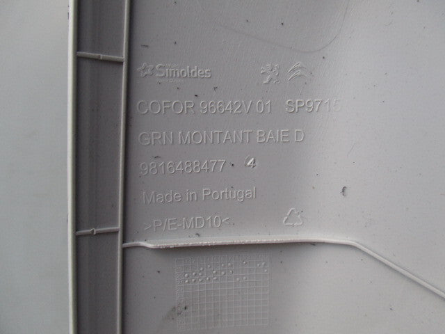 2020 CITROEN BERLINGO MK3 ON TRIM A PILLAR RIGHT 9816488477