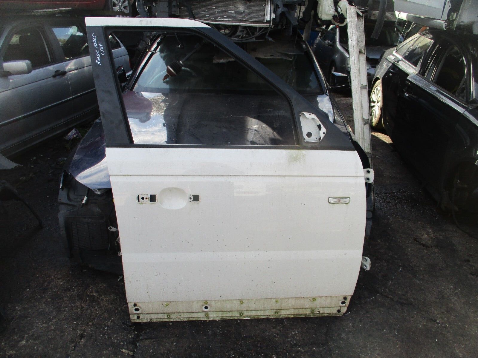 2009 RANGE ROVER SPORT l320 OSF DRIVER SIDE FRONT BARE DOOR ALASKA WHITE LRC 909