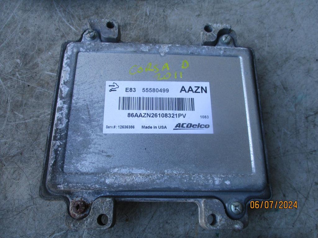 VAUXHALL CORSA D 2011 1.2 PETROL ECU ENGINE CONTROL MODULE 55580499