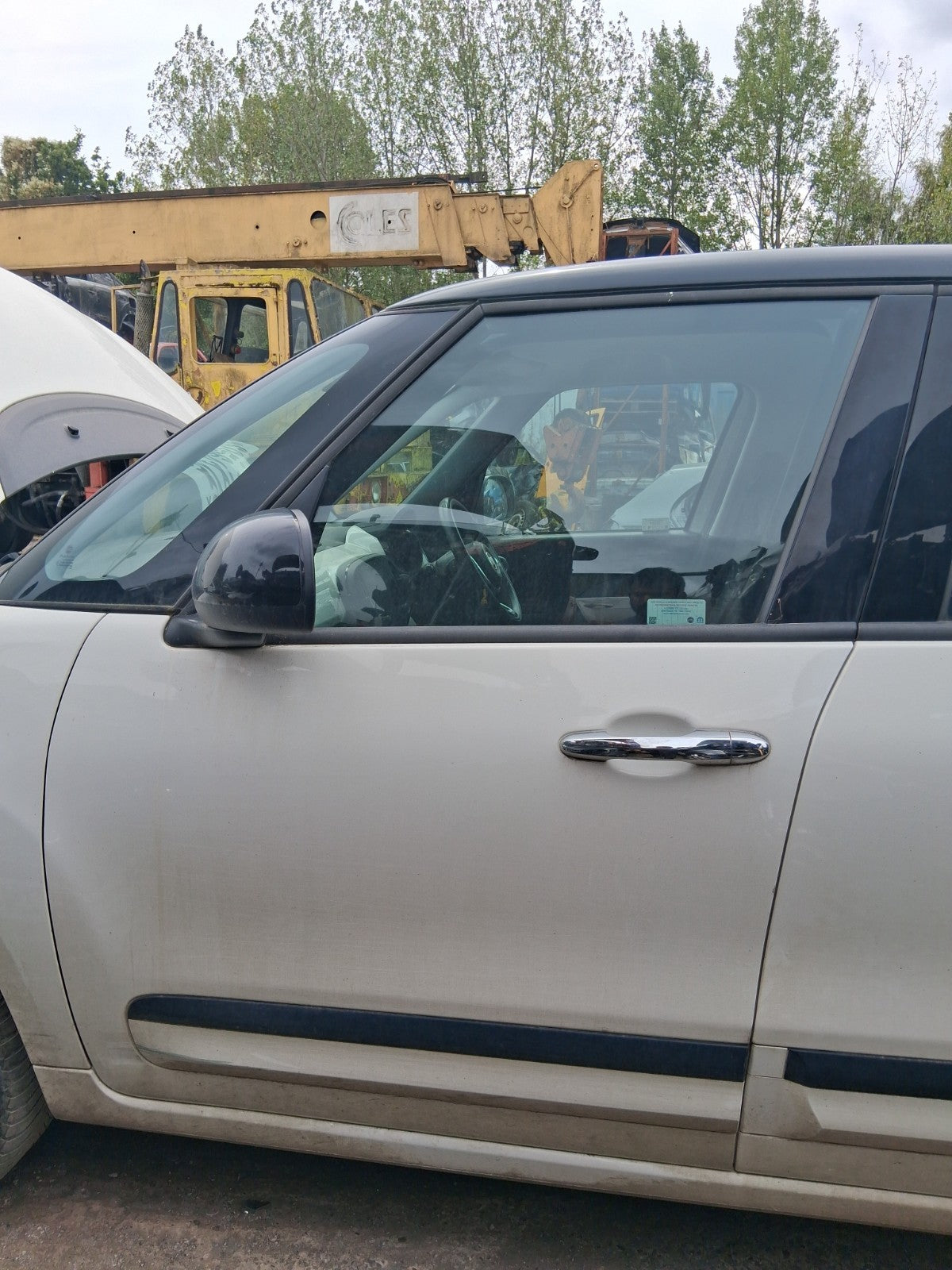 2019 FIAT 500L URBAN NS PASSENGER SIDE FRONT BARE DOOR WHITE BIANCO GELATO 934/A