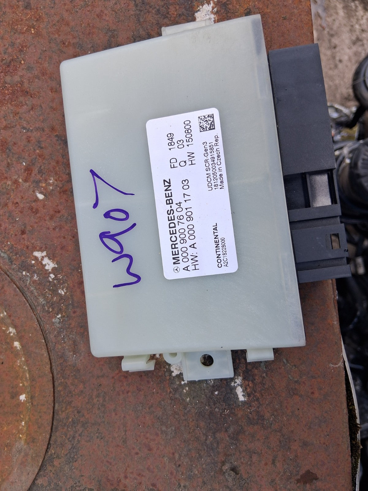 2020 MERCEDES BENZ SPRINTER W907 EXHAUST GAS RECIRCULATION ECU A0009007604