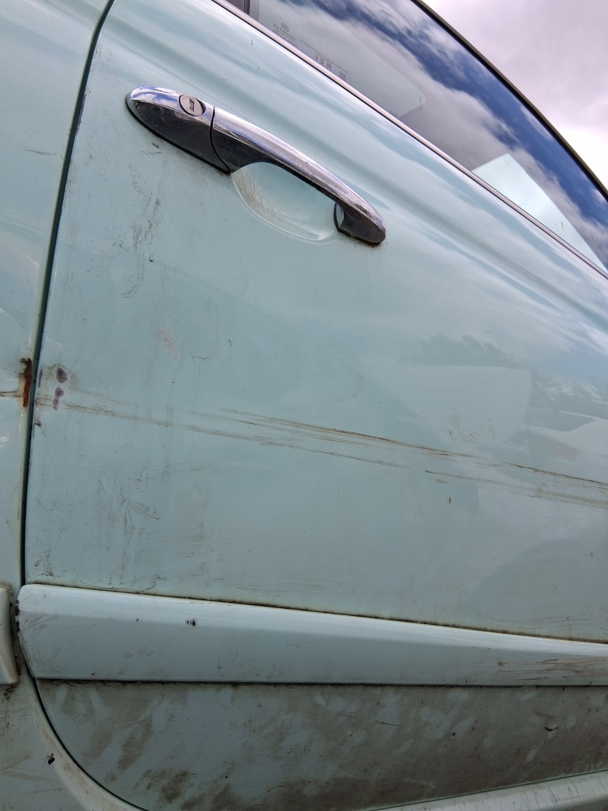 2015 FIAT 500 LOUNGE MK1 3 DOOR OSF COMPLETE FRONT DOOR OCEAN GREEN C175