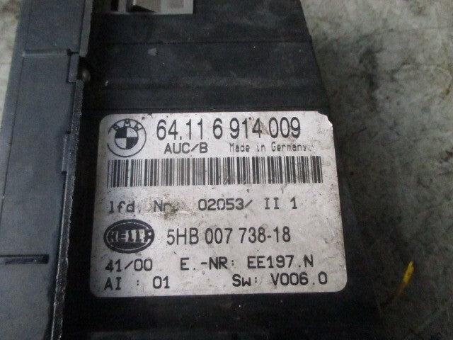 2002 BMW 3 SERIES CLIMATE CONTROL & RADIO SWITCHES 5HB007738-18