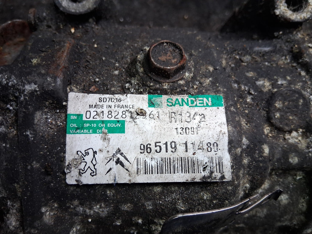 2009 CITROEN C4 PICASSO 1.6 DIESEL AIR CONDITIONING COMPRESSOR PUMP 9651911480