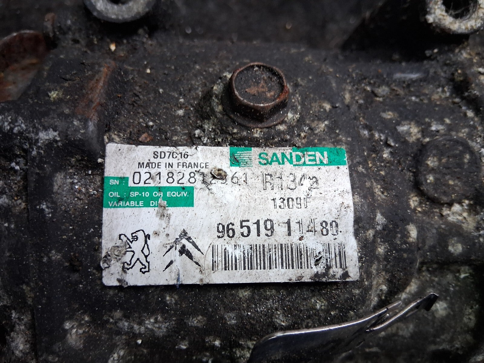 2009 CITROEN C4 PICASSO 1.6 DIESEL AIR CONDITIONING COMPRESSOR PUMP 9651911480