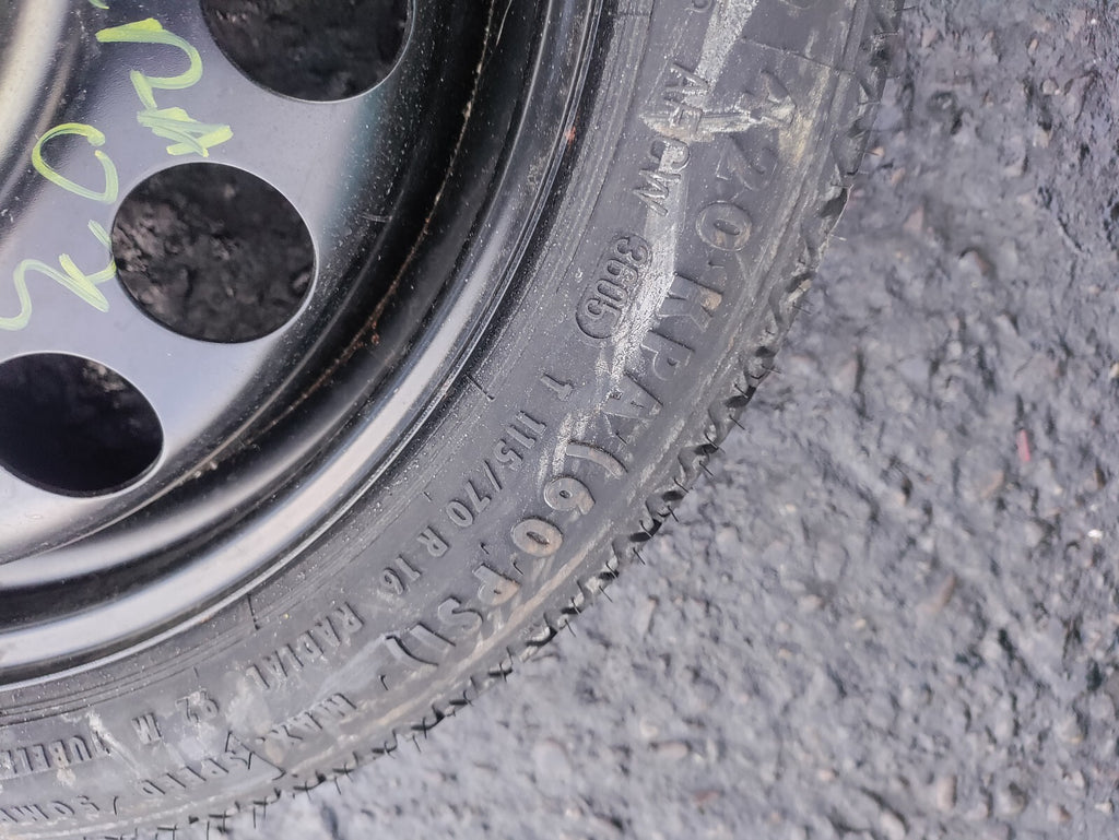 2005 VAUXHALL ASTRA MK4 16 INCH SPACE SAVER WHEEL 115/70 R16 2160115