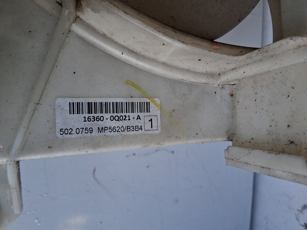 2019 TOYOTA AYGO MANUAL RADIATOR COOLING FAN 163600Q021A