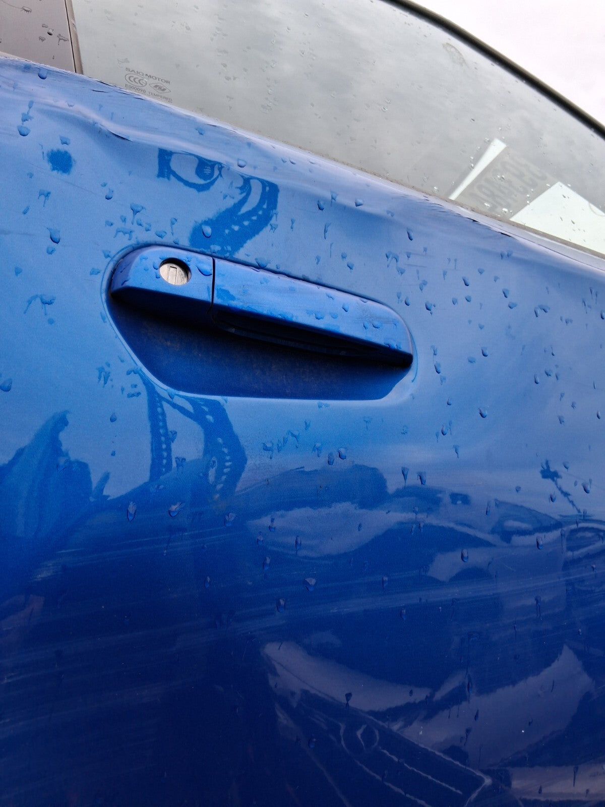 2021 MG 3 MK2 EXCLUSIVE OSF DRIVER SIDE DOOR HANDLE REGAL MOUNTAIN BLUE 5JSJ