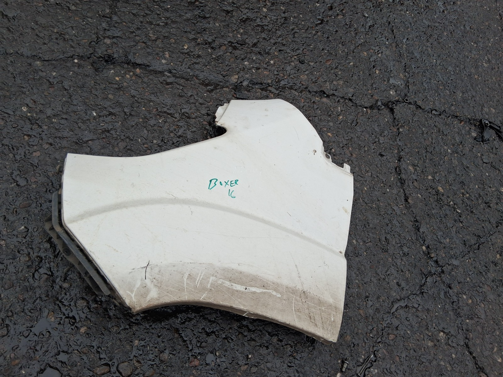 2016 PEUGEOT BOXER MK3 NSF FRONT LEFT PASSENGER SIDE WING PANEL WHITE