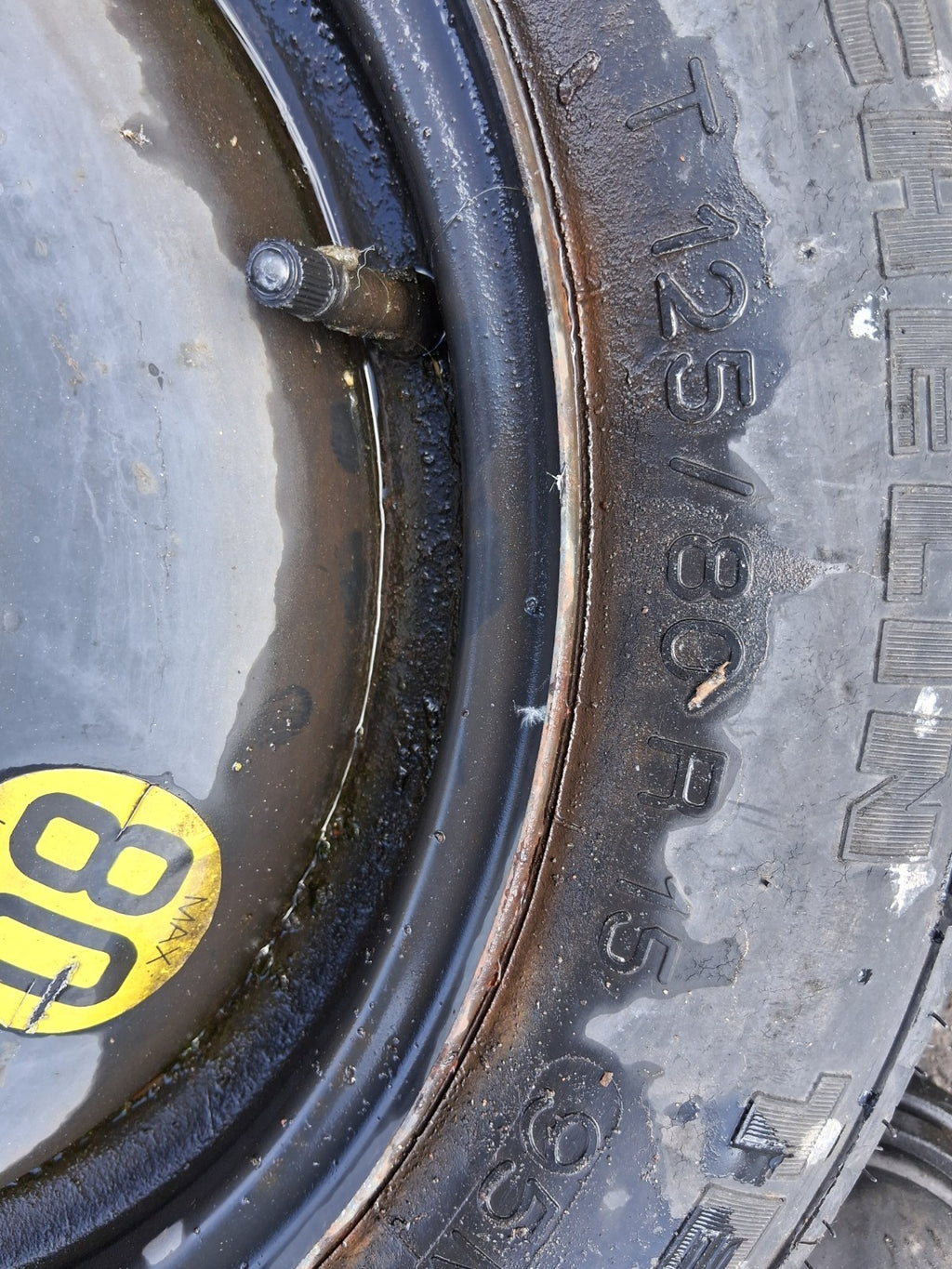 1995 ROVER SPRINT 214 15 INCH SPARE WHEEL SPACE SAVER WITH TYRE 125/80R15