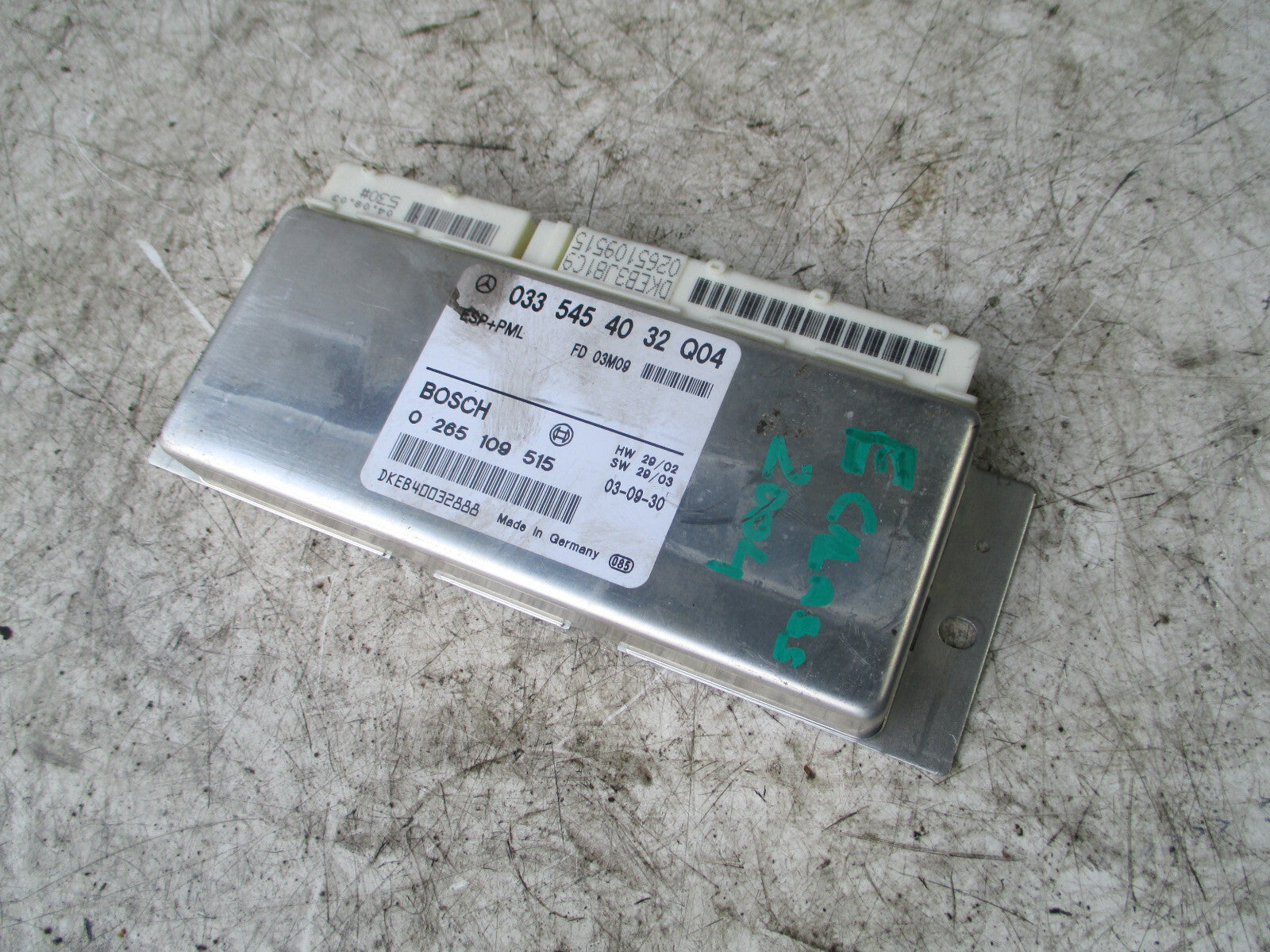 MERCEDES BENZ E CLASS W211 2004 ESP CONTROL MODULE UNIT 0335454032