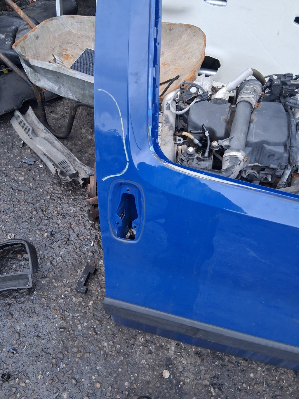 2016 FIAT FIORINO OSF DRIVER SIDE FRONT RIGHT BARE DOOR BLUE