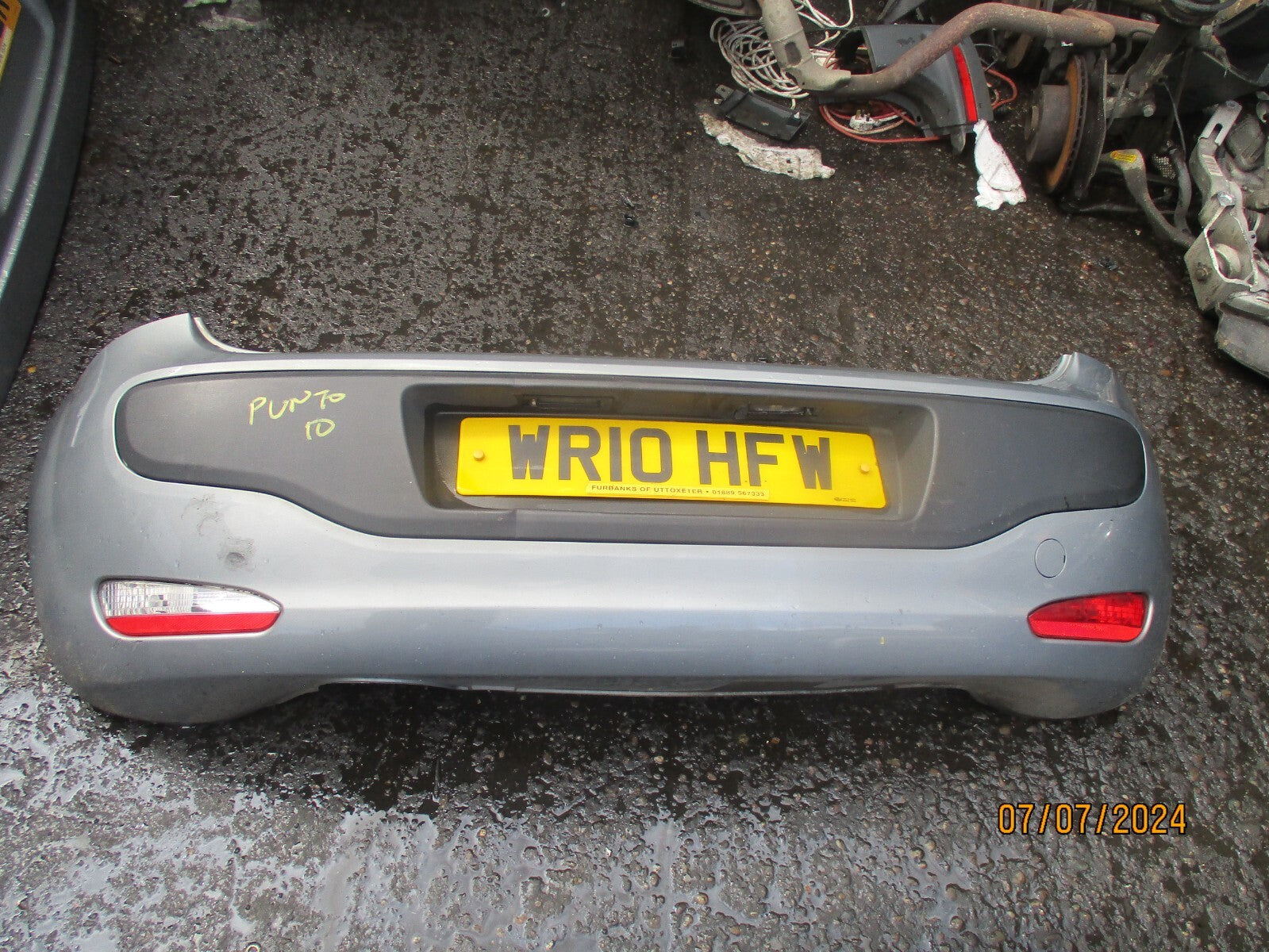 2010 FIAT GRANDE PUNTO EVO 5 DOOR HATCHBACK COMPLETE REAR BUMPER GREY 595
