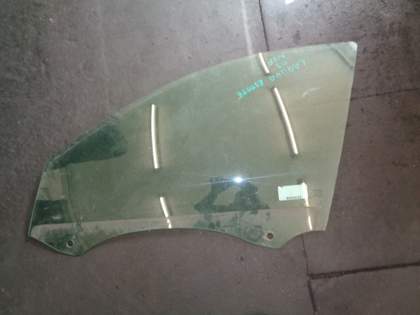 RENAULT LAGUNA MK2 2003 ESTATE  NSF PASSENGER SIDE FRONT DOOR WINDOW GLASS