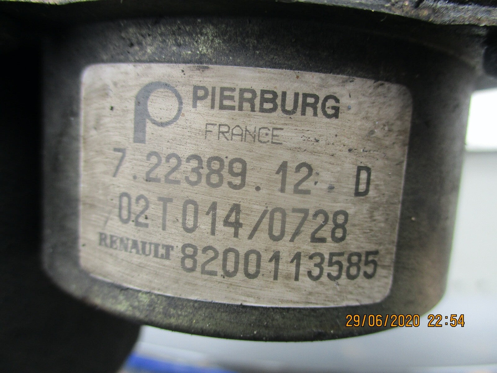 RENAULT CLIO KANGOO 1.5 DCI 70 K9K704 BRAKE VACUM PUMP 8200113585 KUBISTAR