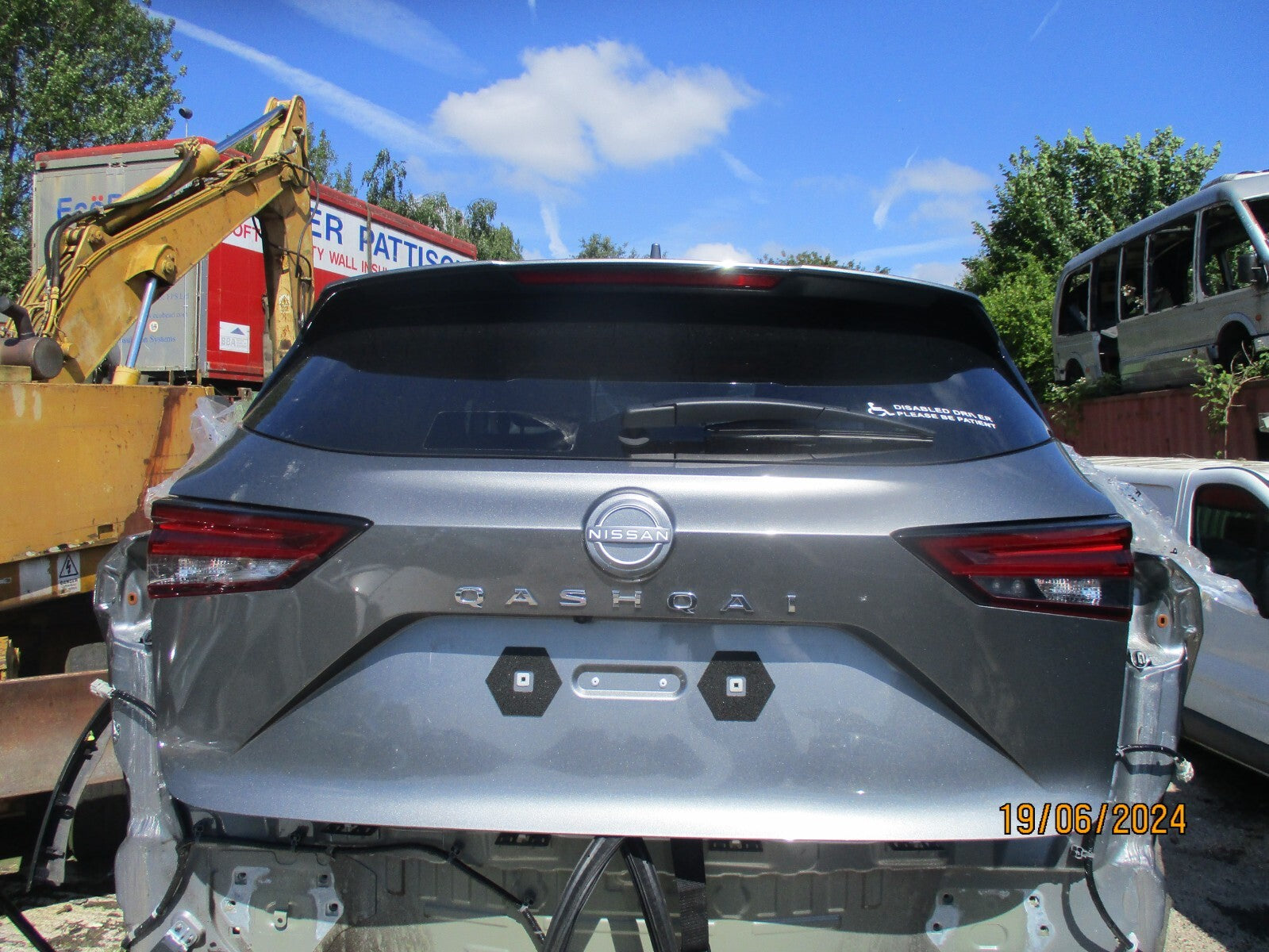 NISSAN QASHQAI J12 MK3 2023 OSR DRIVER SIDE REAR BARE DOOR METALLIC GREY KAD