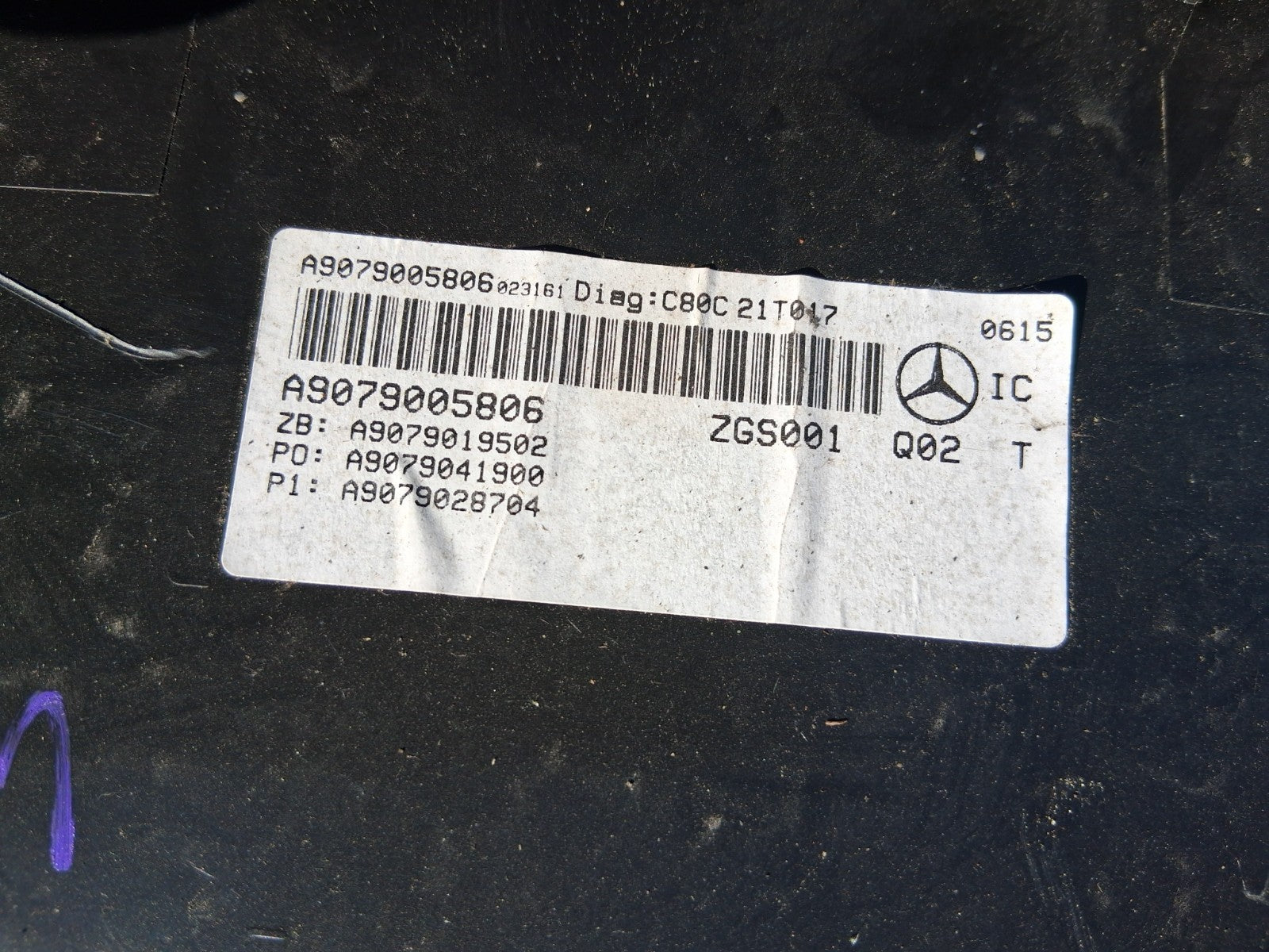 2021 MERCEDES BENZ SPRINTER W907 INSTRUMENT CLUSTER SPEEDOMETER A9079005806