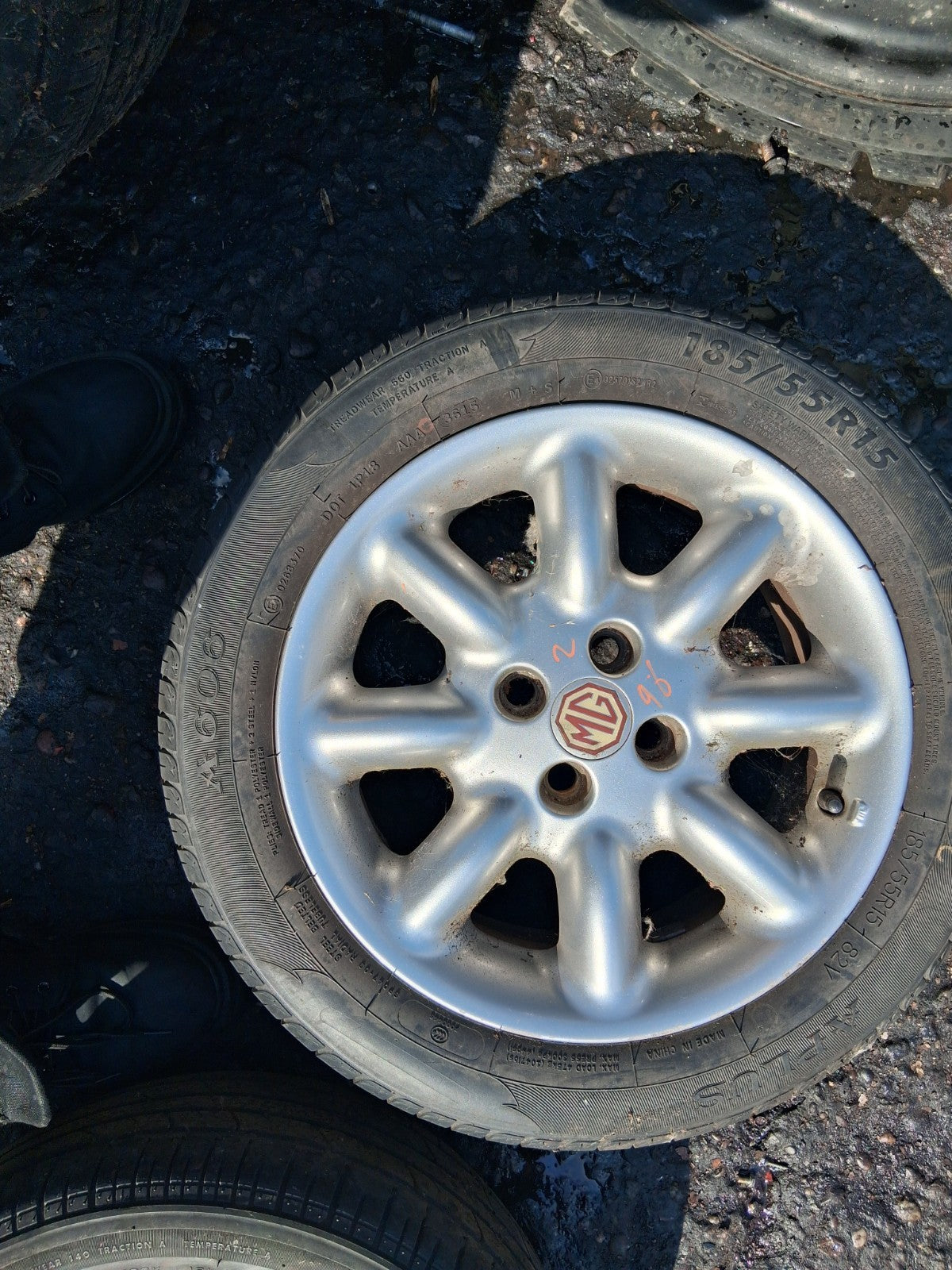 MG MGF 1996 MK1 15 INCH ALLOY WHEEL WITH TYRE 185/55R15