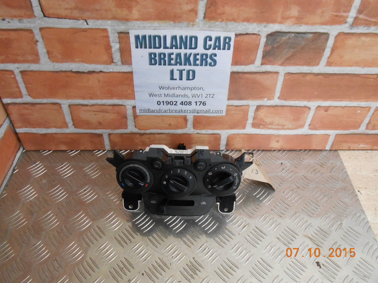 MAZDA 2 2009 HEATER AC AIR CONDITIONING CLIMATE CONTROL PANEL N D651 8L08