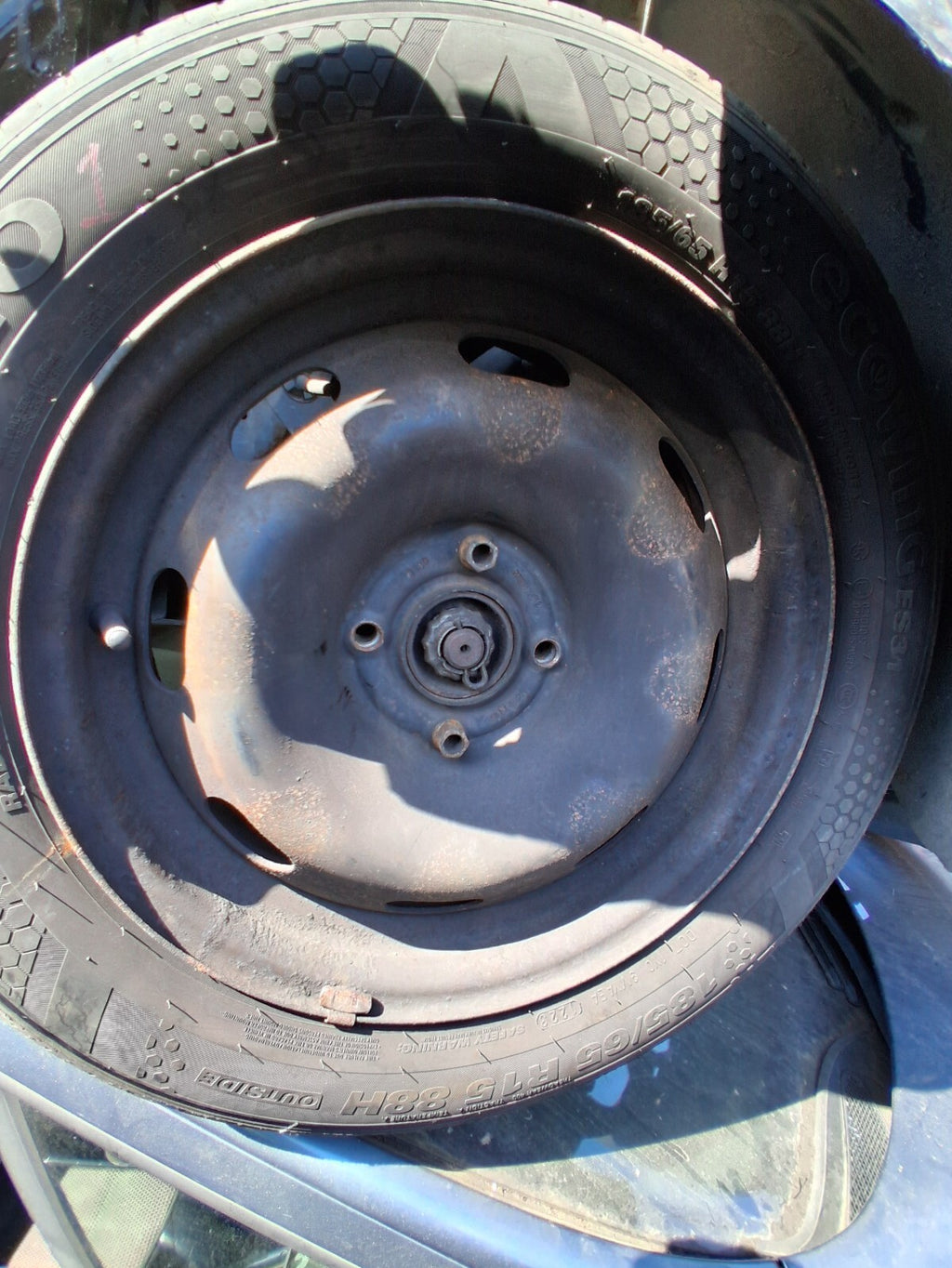 2009 PEUGEOT 207 15 INCH STEEL WHEEL WITH TYRE 185/65R15
