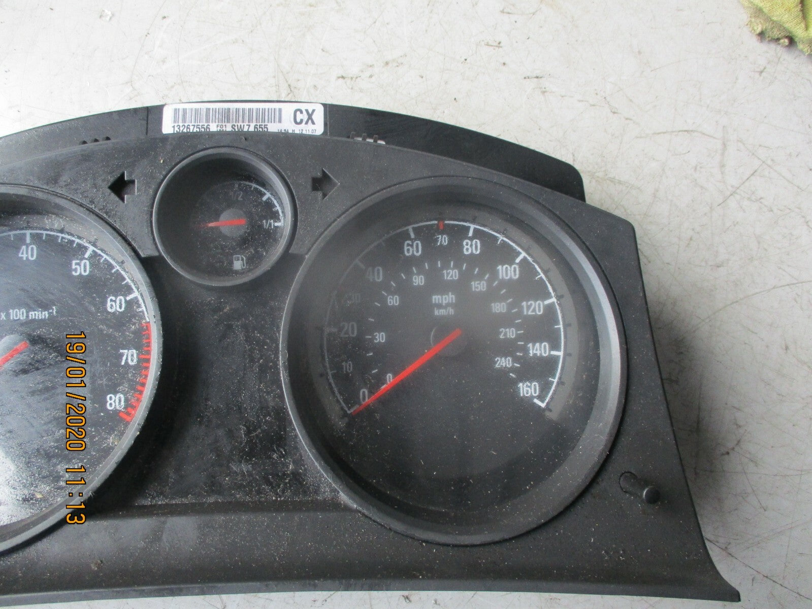 VAUXHALL ZAFIRA B 2008 CLOCKS SPEEDO INSTRUMENT CLUSTER DIALS UNIT 13267556