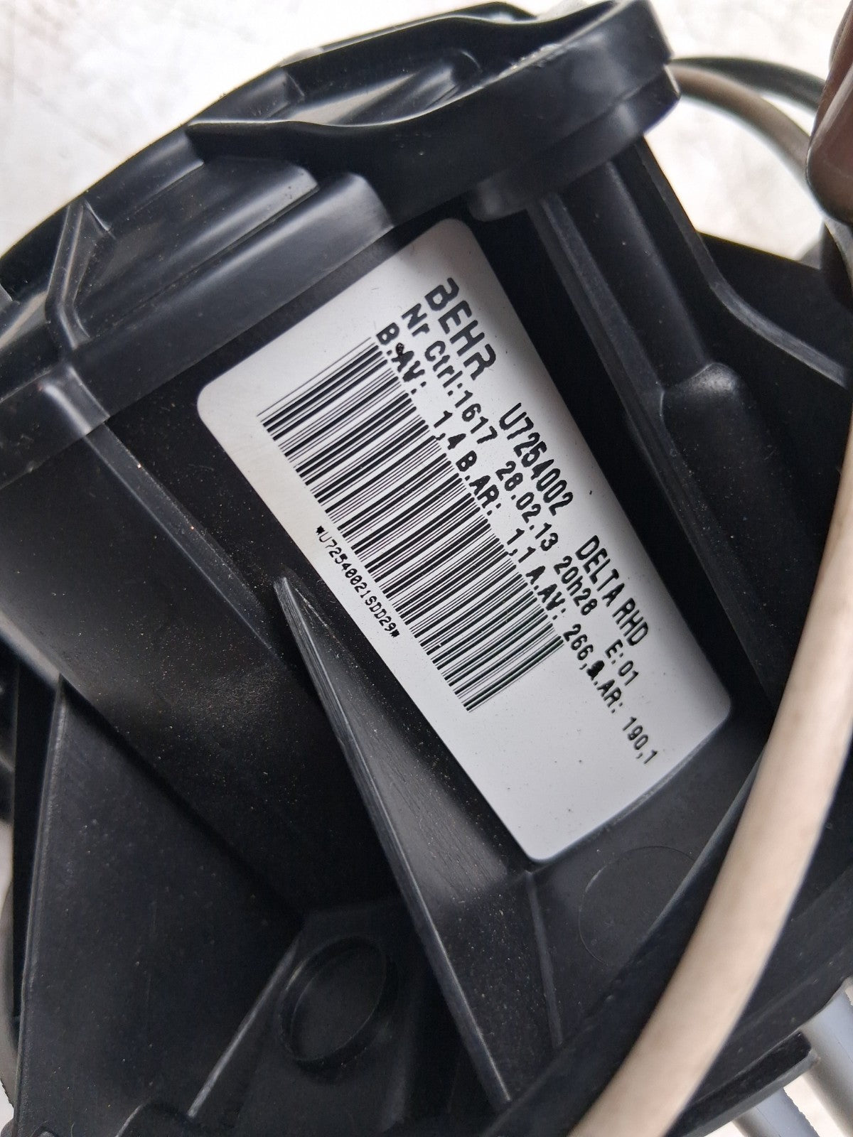 2013 VAUXHALL ASTRA J HEATER BLOWER MOTOR FAN U7254002