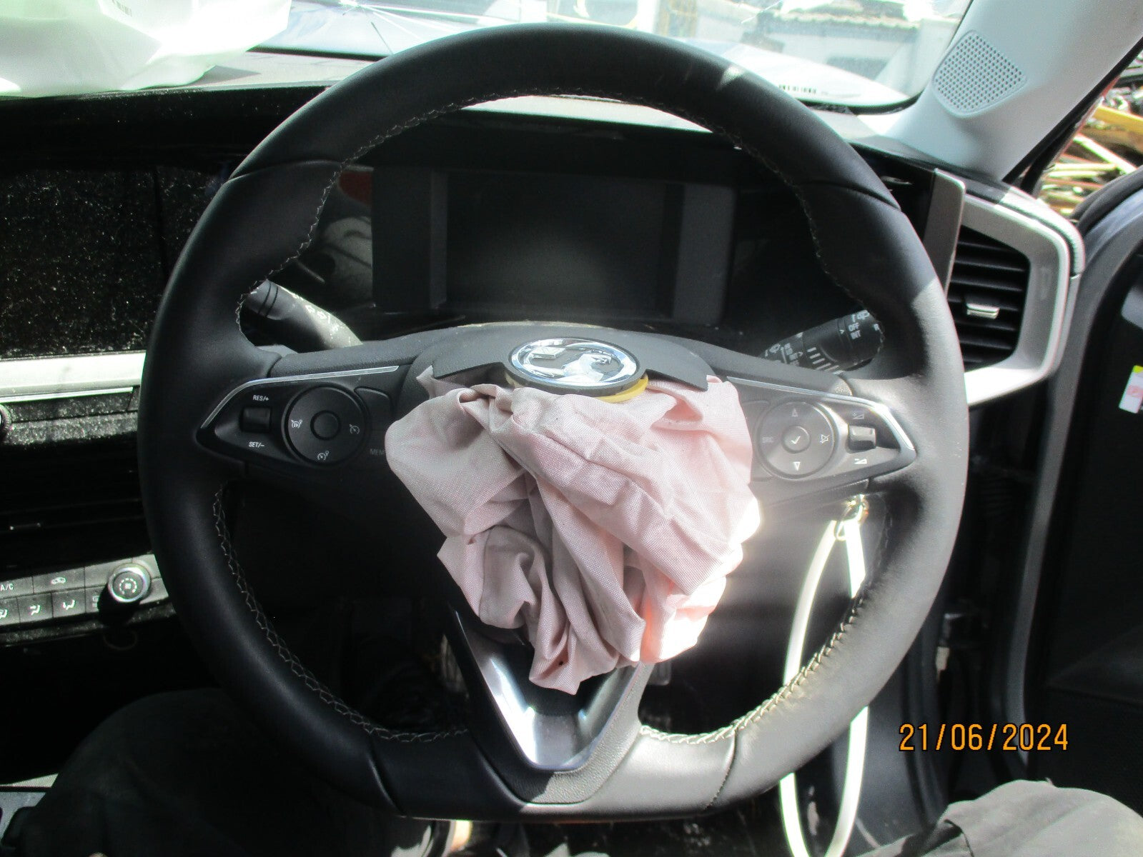VAUXHALL MOKKA B MK2 2022 3 SPOKE MULTIFUNCTION LEATHER STEERING WHEEL