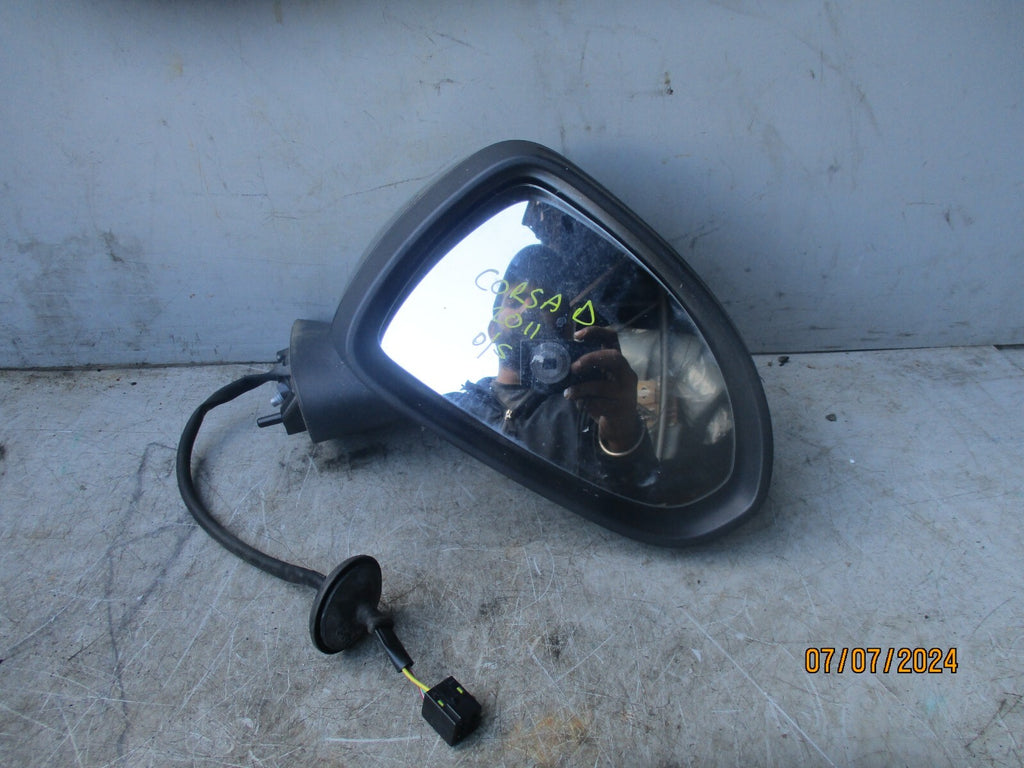 VAUXHALL CORSA D 2011 OS DRIVER SIDE ELECTRIC WING MIRROR BLACK