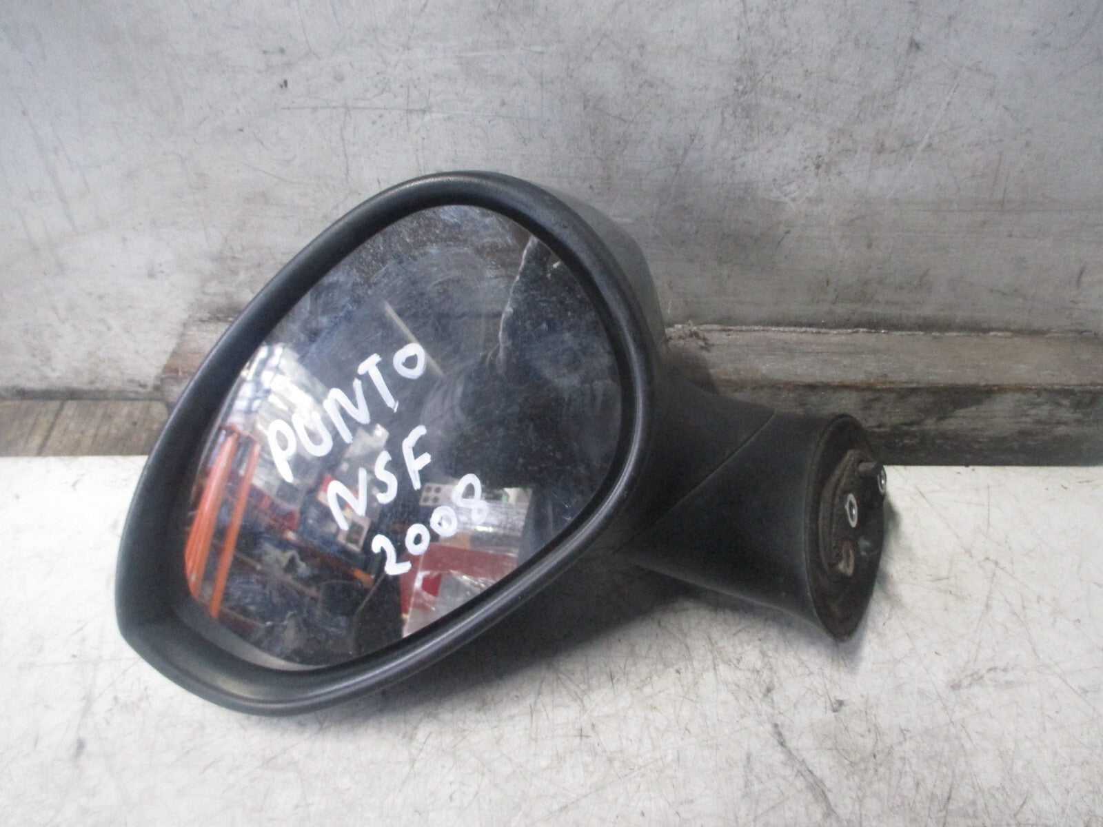 FIAT GRANDE PUNTO MK3 2008 3 DOOR NS PASSENGER SIDE DOOR WING MIRROR GREY 595/A