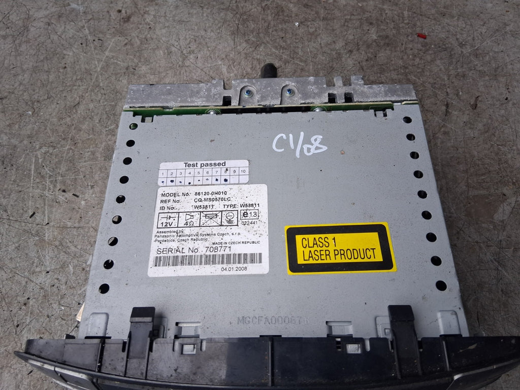 2008 CITROEN C1 3 DOOR RADIO STEREO MULTIMEDIA HEAD UNIT 861200H010