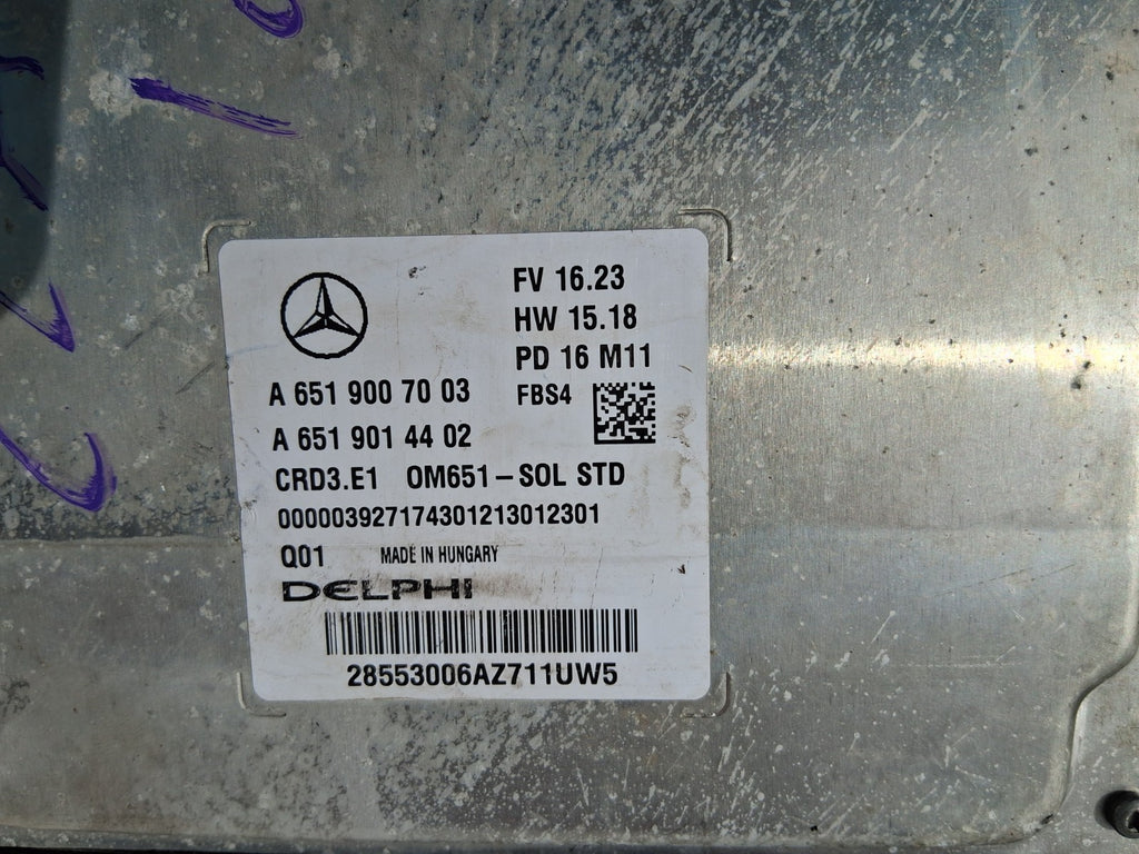 MERCEDES BENZ CLA 2016 C117 2.1 DIESEL ECU ENGINE CONTROL MODULE A6519007003