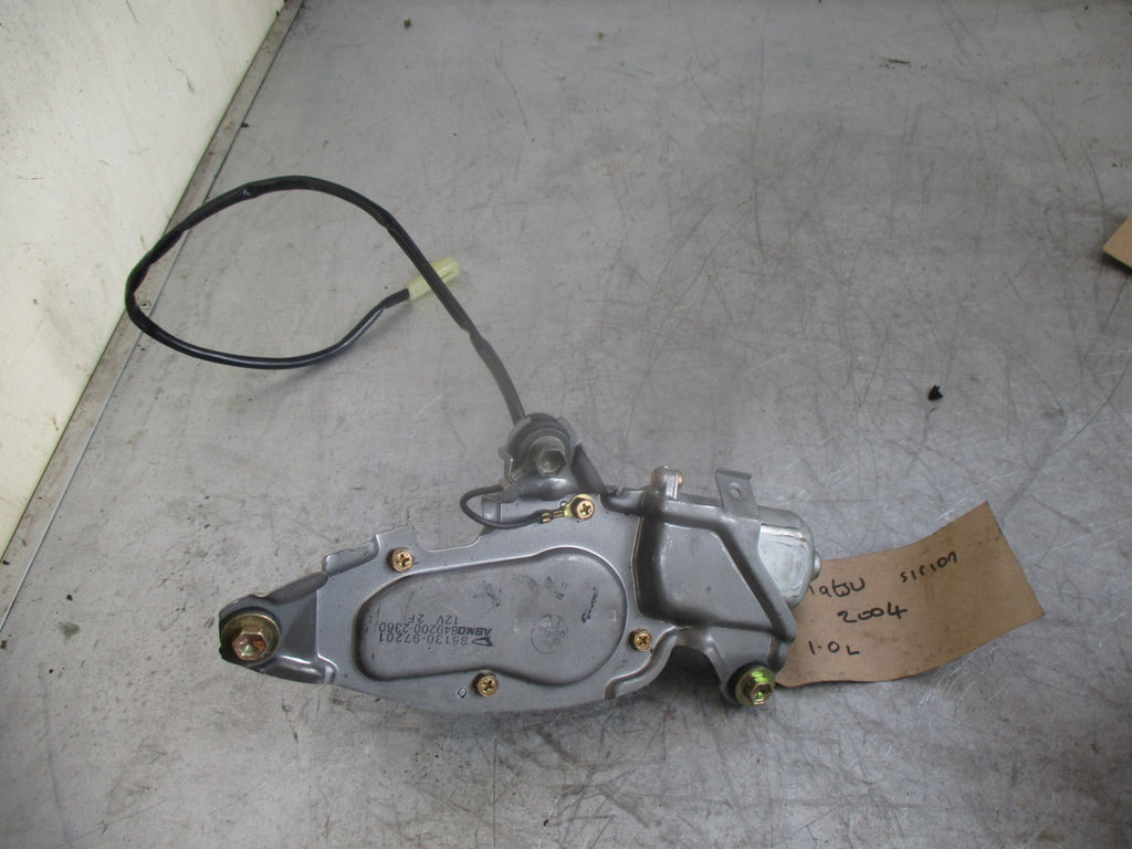 DAIHATSU SIRION M1 2004 REAR WINDSHIELD WIPER MOTOR 8513097201
