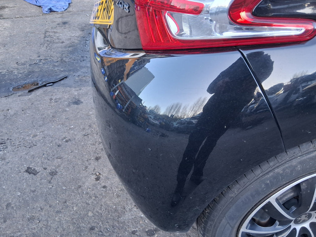 2014 PEUGEOT 208 COMPLETE REAR BUMPER PEARL BLACK KTV