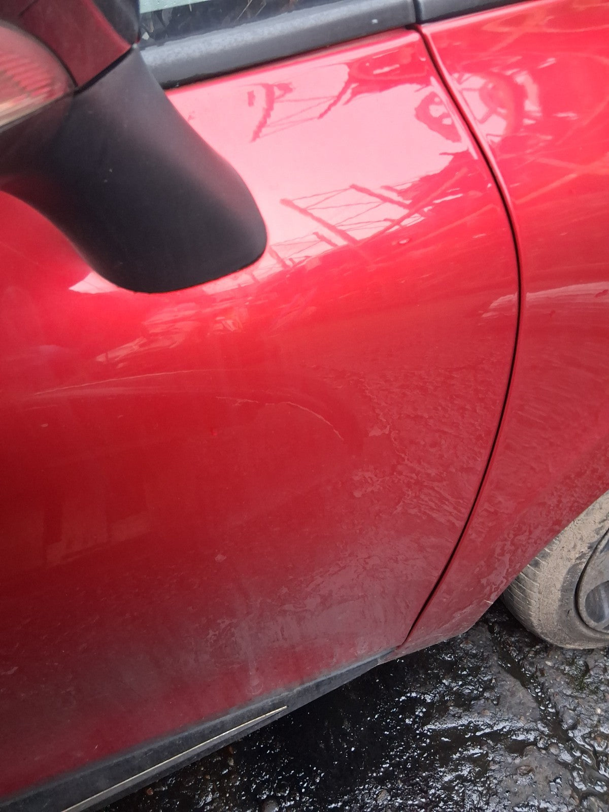 2013 RENAULT CLIO X98 MK4 OSF DRIVER SIDE FRONT RIGHT BARE DOOR RED