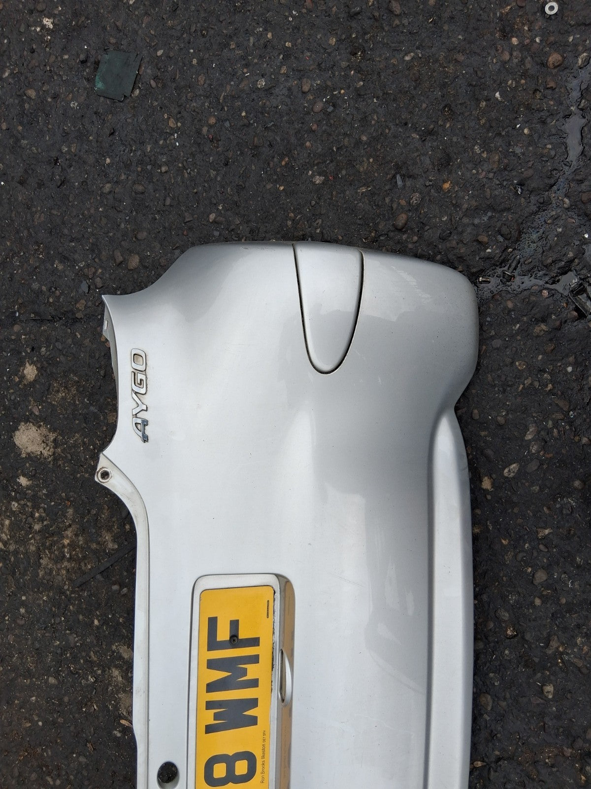 2008 TOYOTA AYGO MK1 REAR COMPLETE BUMPER SILVER