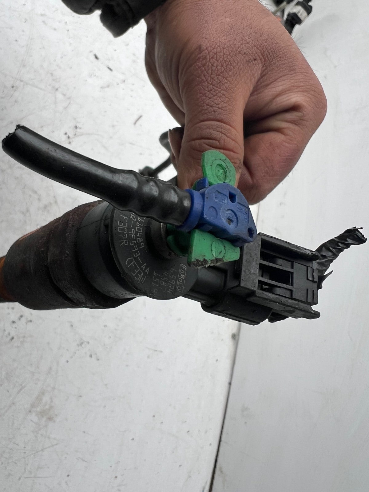 2016 FORD FIESTA MK7 1.6 TDCI DIESEL FUEL INJECTOR CV6Q9F593AA REF 4