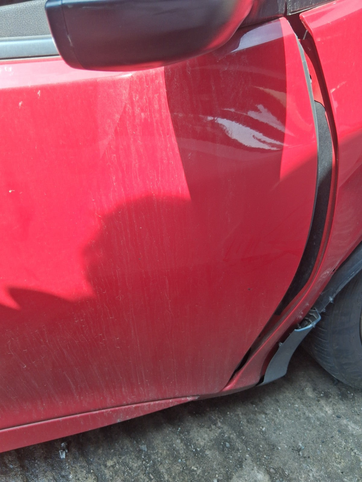2016 HONDA CIVIC MK9 HATCHBACK OSF DRIVER SIDE FRONT RIGHT BARE DOOR RED R81