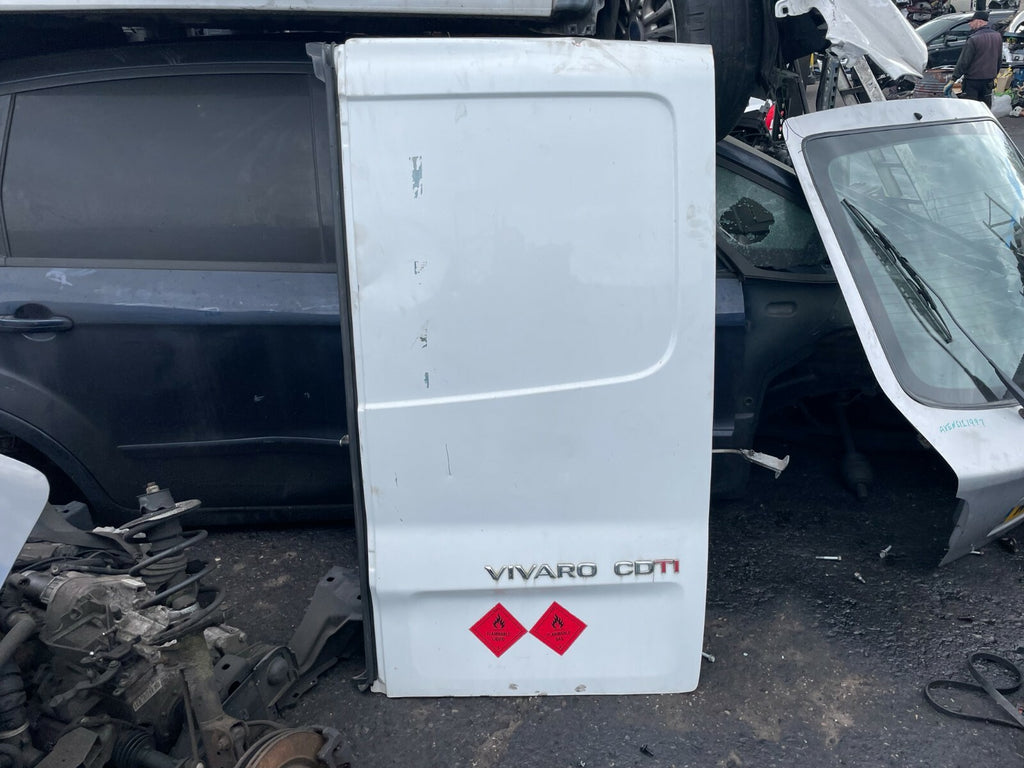 VAUXHALL VIVARO MK1 2007 OSR DRIVER SIDE REAR DOOR WHITE