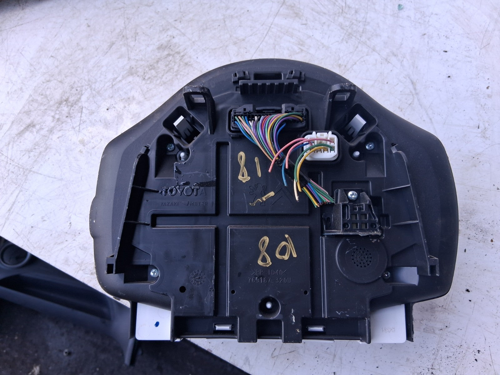 2016 PEUGEOT 108 MK2 SPEEDOMETER SPEEDO INSTRUMENT CLUSTER 769167300U