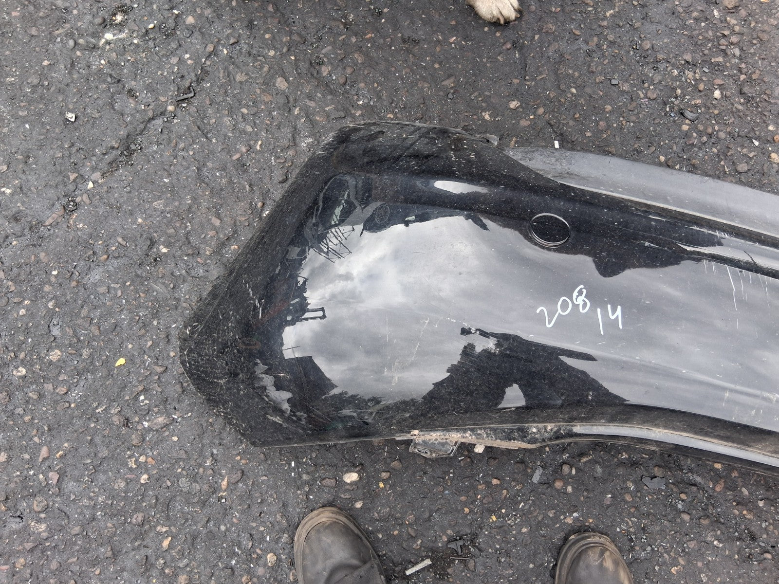 2014 PEUGEOT 208 COMPLETE REAR BUMPER PEARL BLACK KTV