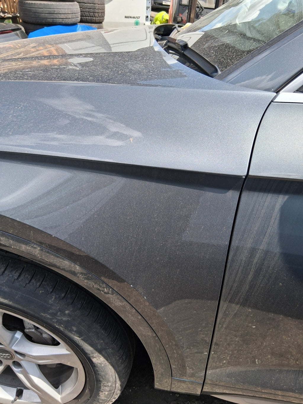 2019 AUDI Q5 FY NSF PASSENGER SIDE WING PANEL MONSOON GREY METALLIC LX7R
