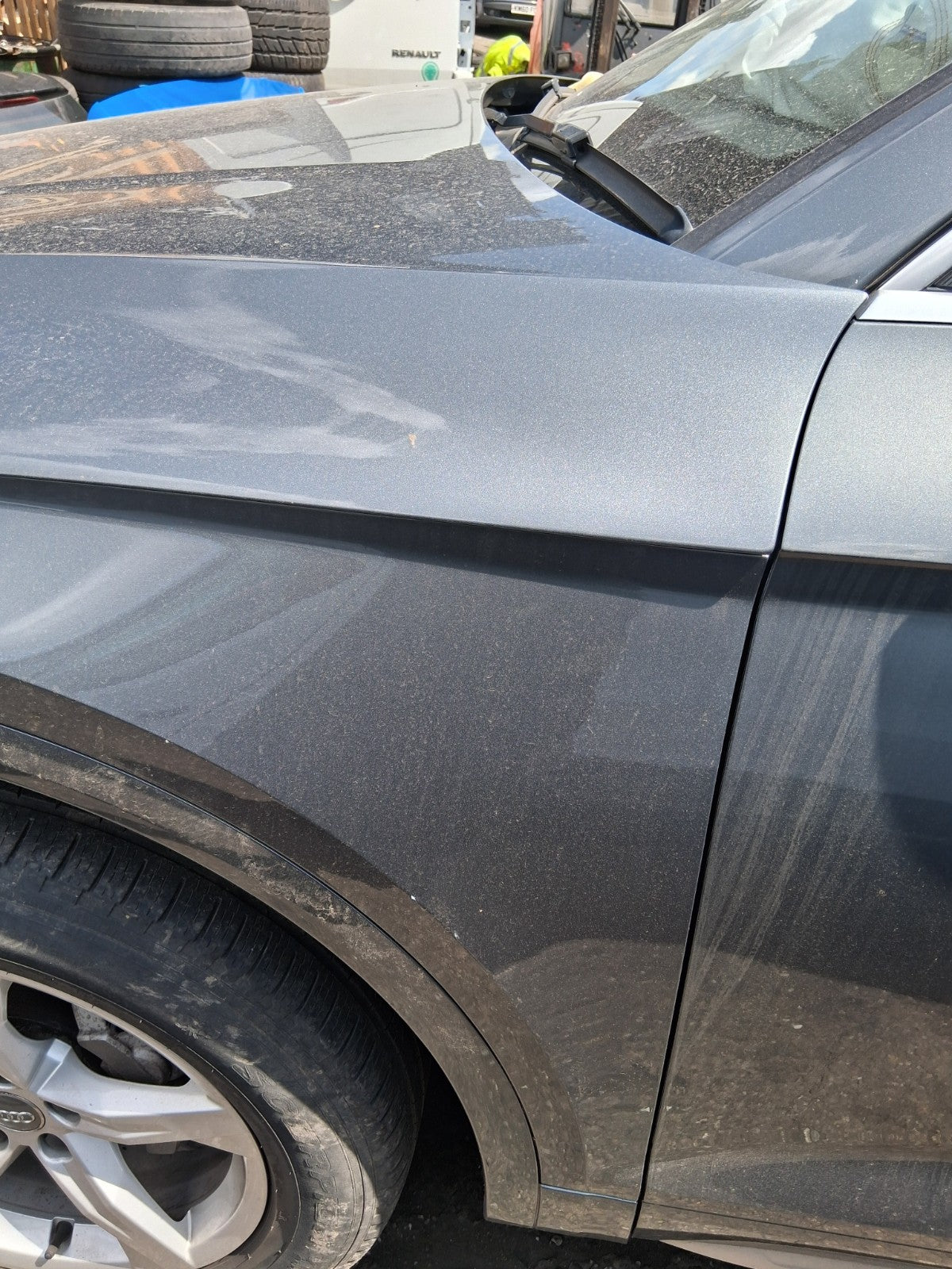 2019 AUDI Q5 FY NSF PASSENGER SIDE WING PANEL MONSOON GREY METALLIC LX7R