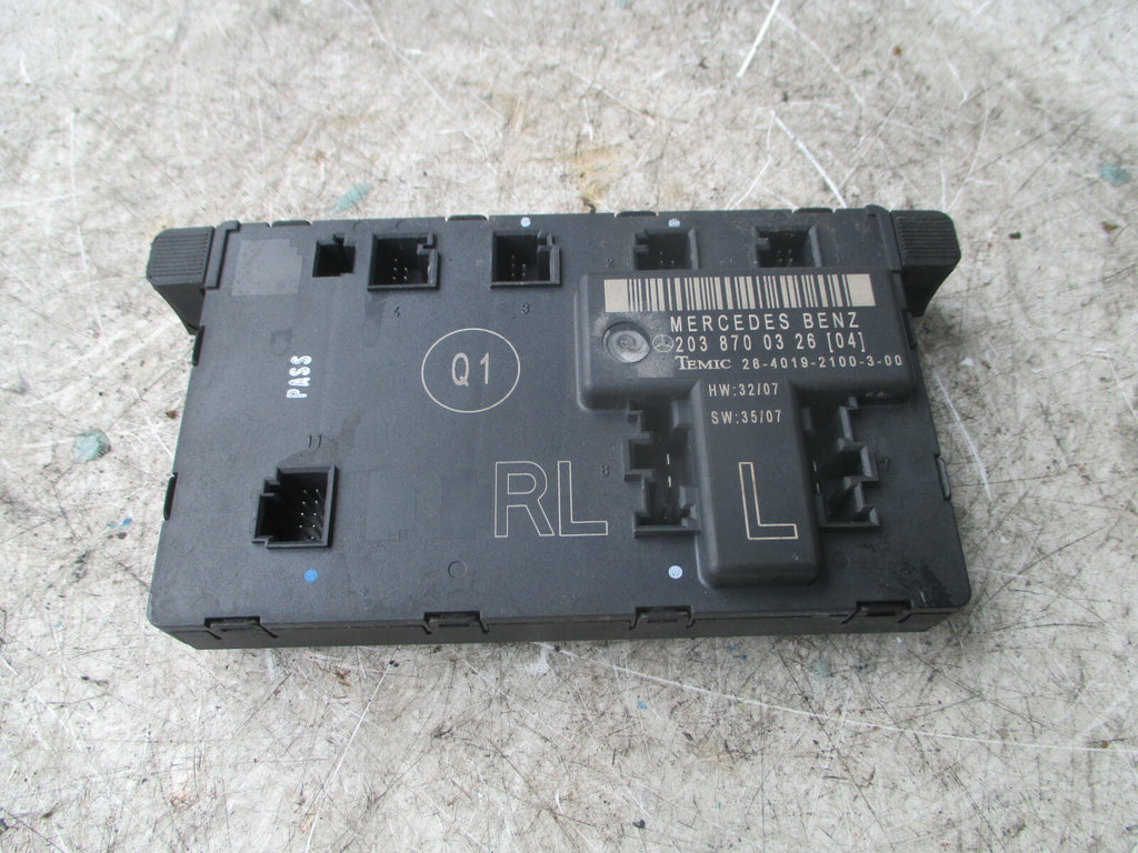 MERCEDES CLC CLASS W203 2010 3 DOOR NS PASSENGER DOOR CONTROL MODULE 2038700326