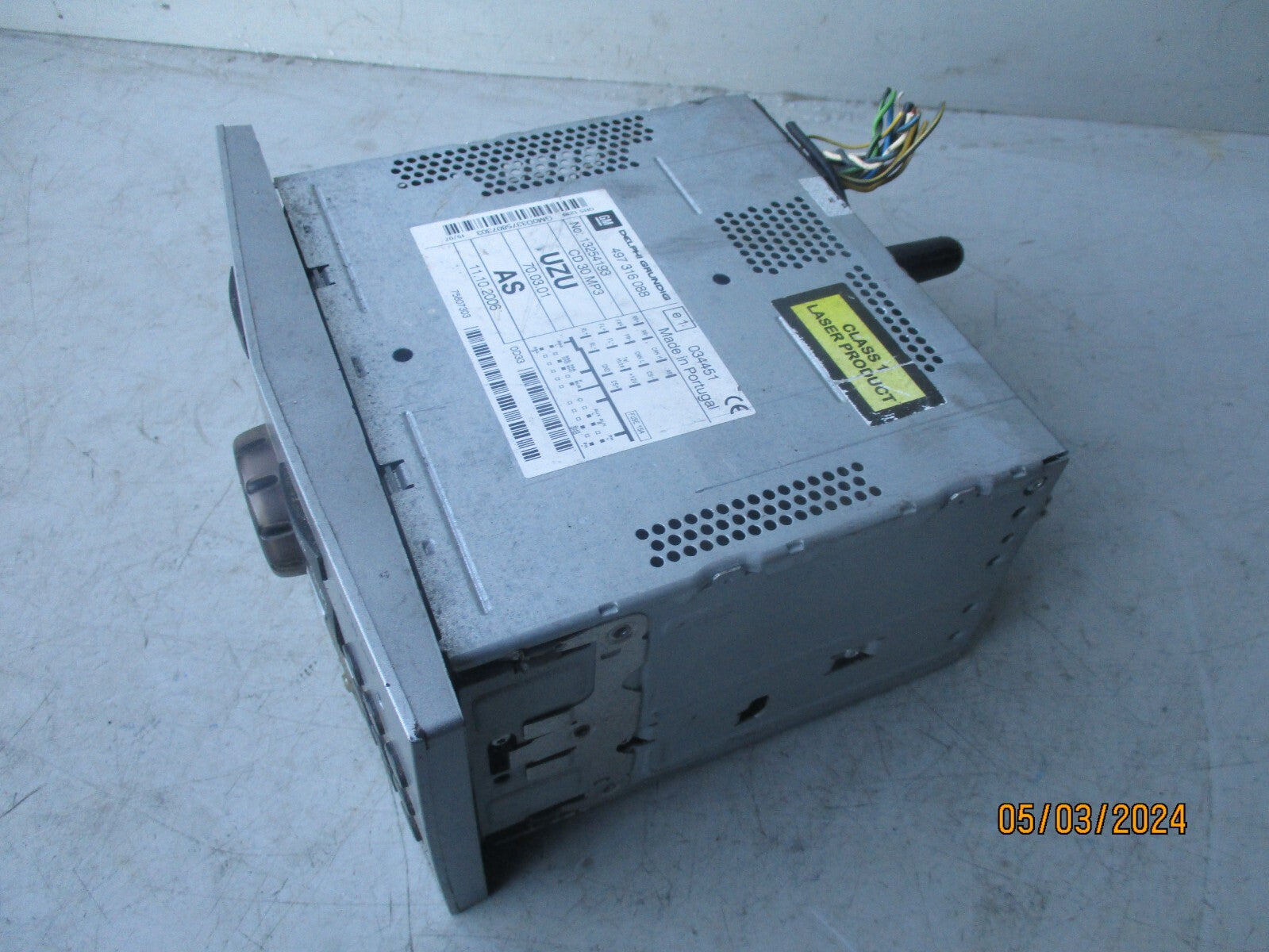 VAUXHALL CORSA D 2007 RADIO CD PLAYER STEREO HEAD UNIT 13254193